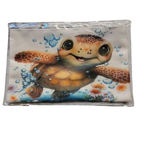 Cute Turtle Print Cosmetic Bag
